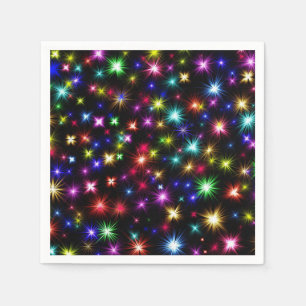 Kleurrijke sterren vuurwerk ontwerp servet