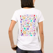 Kleurrijke sterren wit t-shirt (Achterkant)