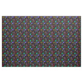 Kleurrijke sterren Zwart Stof (Yard (91,4 cm))