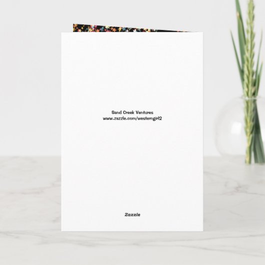 Kleurrijke Sterrenlichten Wervelen Verjaardag Kaar Kaart (Achterkant)