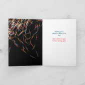 Kleurrijke Sterrenlichten Wervelen Verjaardag Kaar Kaart (Binnen)