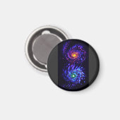 Kleurrijke sterrenstelsels magneet (Voorkant / Achterkant)