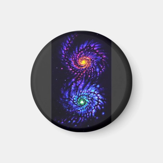 Kleurrijke sterrenstelsels magneet (Voorkant)