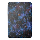 Kleurrijke sterrenstelsels, sterren en planeten badmat (Voorkant Verticaal)