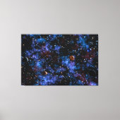 Kleurrijke sterrenstelsels, sterren en planeten in canvas afdruk (Voorkant)