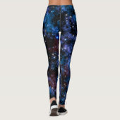 Kleurrijke sterrenstelsels, sterren en planeten in leggings (Achterkant)