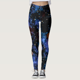 Kleurrijke sterrenstelsels, sterren en planeten in leggings