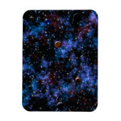 Kleurrijke sterrenstelsels, sterren en planeten in magneet (Verticaal)