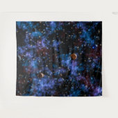 Kleurrijke sterrenstelsels, sterren en planeten in wandkleed (Voorkant (horizontaal))