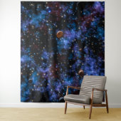 Kleurrijke sterrenstelsels, sterren en planeten in wandkleed (In situ)