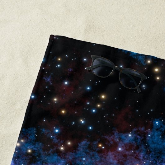 Kleurrijke sterrenstelsels, sterren en planeten strandlaken (In situ)