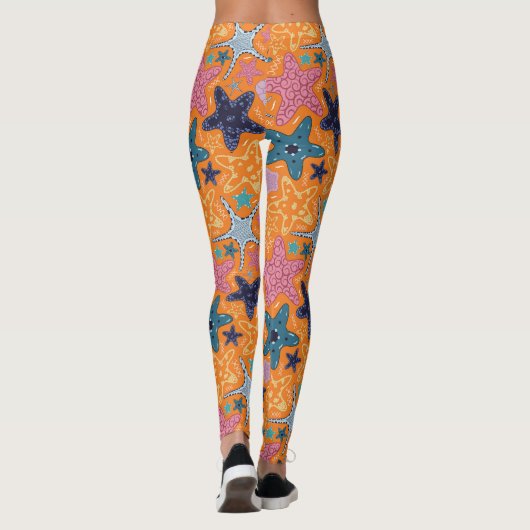 Kleurrijke Stervissen Leggings (Achterkant)