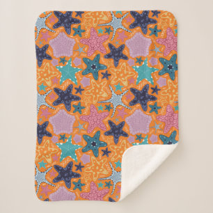 Kleurrijke Stervissen Sherpa Deken