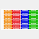 Kleurrijke stick op namen voor kleding, waterdicht labels (Vel)