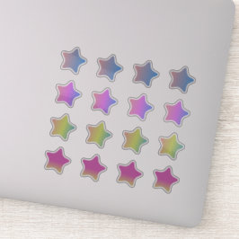 Kleurrijke sticker set met verloopsterren