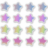 Kleurrijke sticker set met verloopsterren (Voorkant)