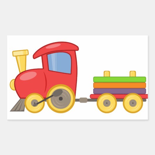 Kleurrijke sticker van kinderspeelgoedtrein (Voorkant)