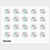 Kleurrijke sticker voor 4e klas basisschool (Vel)