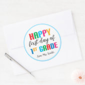 Kleurrijke sticker voor de 1e klas (Envelop)