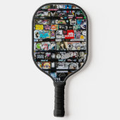 Kleurrijke Stickers Pickleball Paddle (Achterkant)