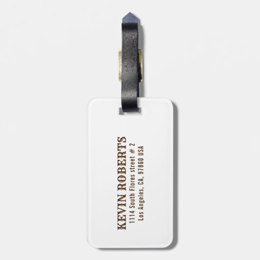 Kleurrijke stier bloemsuiker schedel bagagelabel (Achterkant verticaal)