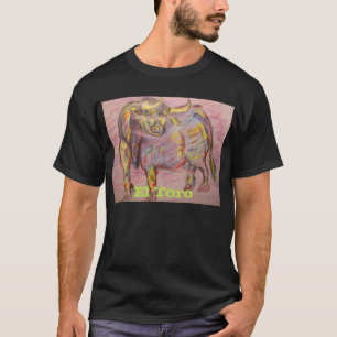 kleurrijke stier El Toro T-shirt