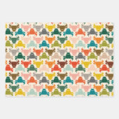 Kleurrijke stier hoofd silhouet inpakpapier (Voorkant 2)