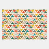 Kleurrijke stier hoofd silhouet inpakpapier vel (Voorkant 3)