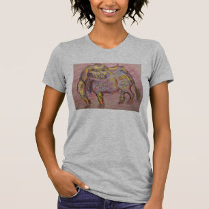 kleurrijke stier t-shirt