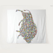 Kleurrijke stieren wandtapijt wandkleed (Voorkant (horizontaal))