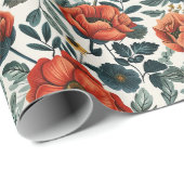 Kleurrijke  stijl bloemig cadeaupapier (Rol Hoek)