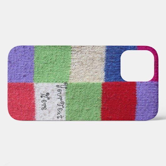Kleurrijke  stijl gebreide patchwork patroon Case-Mate iPhone case (Achterkant (horizontaal))