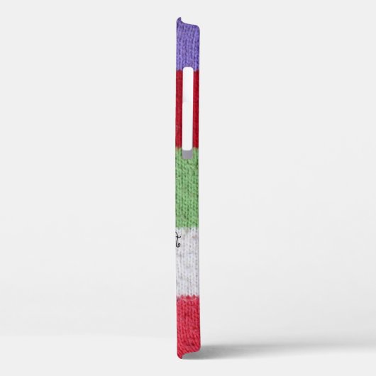 Kleurrijke  stijl gebreide patchwork patroon Case-Mate iPhone case (Achterkant / Links)