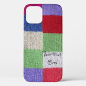 Kleurrijke  stijl gebreide patchwork patroon Case-Mate iPhone case (Achterkant)