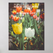 Kleurrijke stijl lentetulpen poster (Voorkant)
