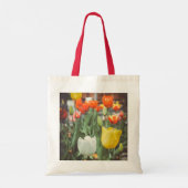 Kleurrijke  stijl lentetulpen tote bag (Achterkant)