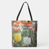 Kleurrijke stijl lentetulpen tote bag (Voorkant)