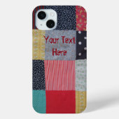 Kleurrijke  stijl patchwork stof Case-Mate iPhone case (Achterkant)