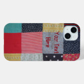 Kleurrijke  stijl patchwork stof Case-Mate iPhone case (Achterkant (horizontaal))