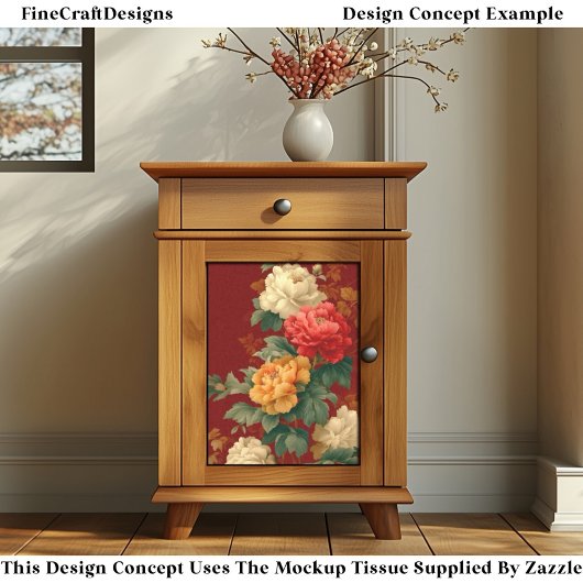 Kleurrijke  Stijl Pioenen DM6L Decoupage Tissuepapier