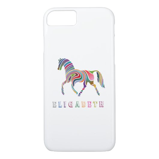 Kleurrijke  stijlpaarden Case-Mate iPhone case (Achterkant)