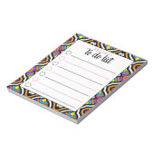 Kleurrijke stijlvolle Boho-afbeelding om persoonli Notitieblok (Linkerzijde)