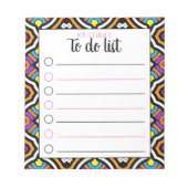 Kleurrijke stijlvolle Boho-afbeelding om persoonli Notitieblok (Voorkant)