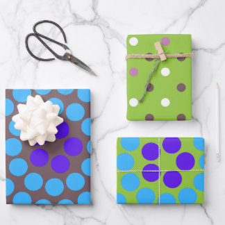 Kleurrijke stijlvolle eenvoudige patroon polka sti inpakpapier vel