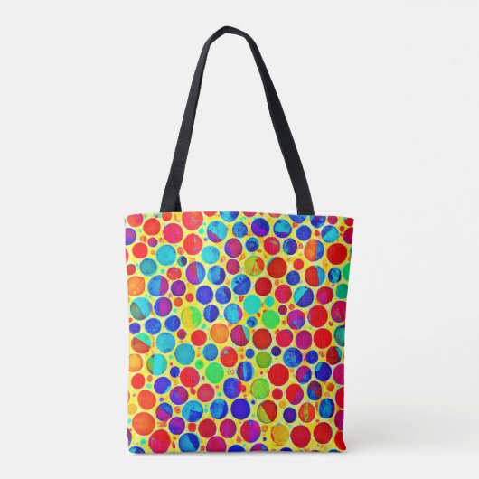 Kleurrijke stijlvolle en chique patroon tote bag (Achterkant)