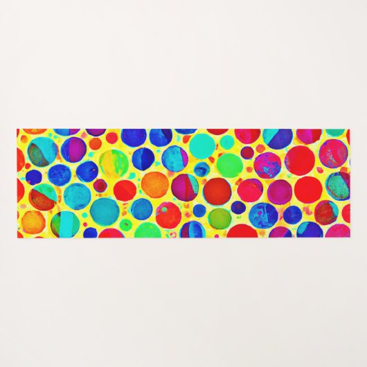 Kleurrijke stijlvolle en chique patroon yogamat (Achterkant (horizontaal))