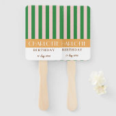 Kleurrijke stijlvolle lichte kleur minimalistische handwaaier (Voorkant en achterkant)