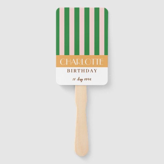 Kleurrijke stijlvolle lichte kleur minimalistische handwaaier (Achterkant)