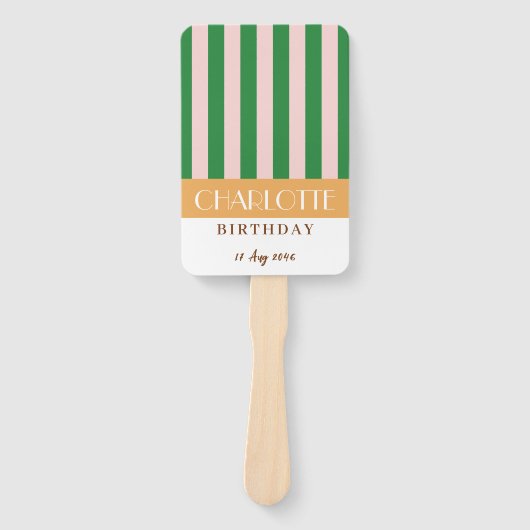 Kleurrijke stijlvolle lichte kleur minimalistische handwaaier (Voorkant)