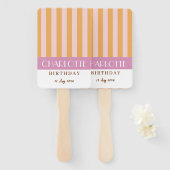 Kleurrijke stijlvolle lichte kleur minimalistische handwaaier (Voorkant en achterkant)